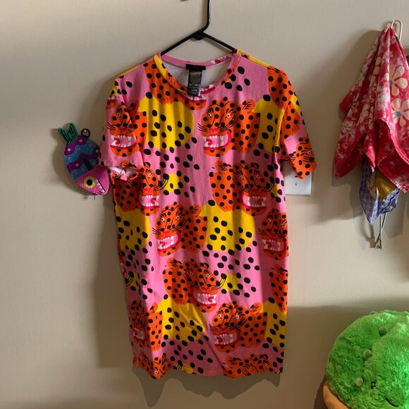 Nooworks Tee Dress Micotti Cat Size L - Picture 1 of 3